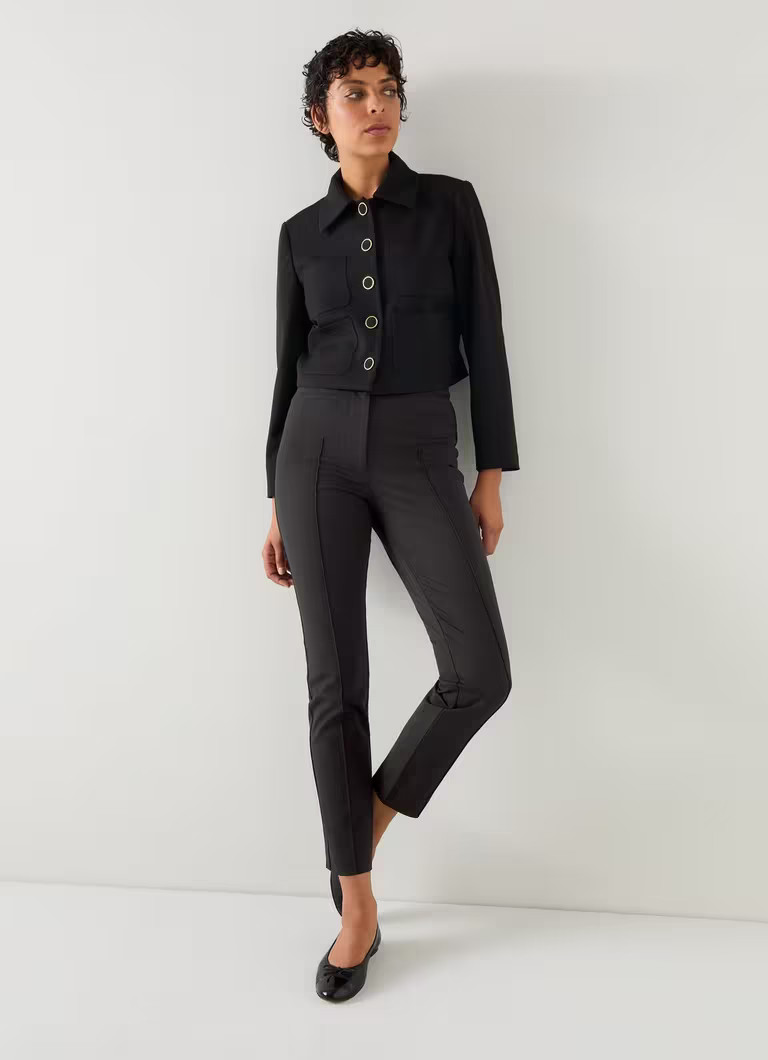 Esen Black Stretch Slim Square Pocket Trousers | L.K. Bennett (UK)