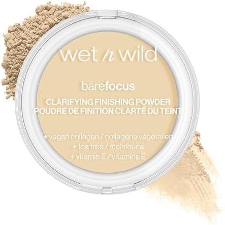 wet n wild Bare Focus Clarifying Finishing Powder | Matte | Pressed Setting Powder Fair-Light | Amazon (US)