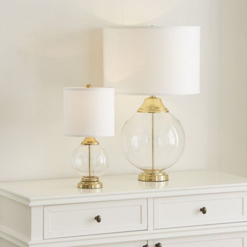 Jamie Glass Table Lamp with Drum Shade | Ballard Designs, Inc.