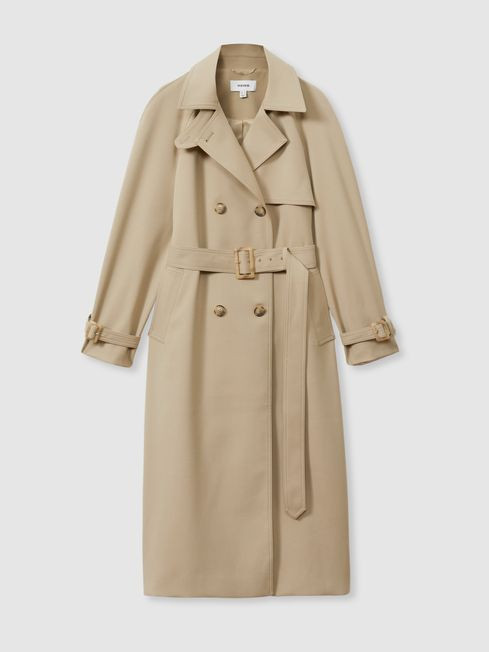 Darcie
                Double Breasted Belted Trench Coat | Reiss UK