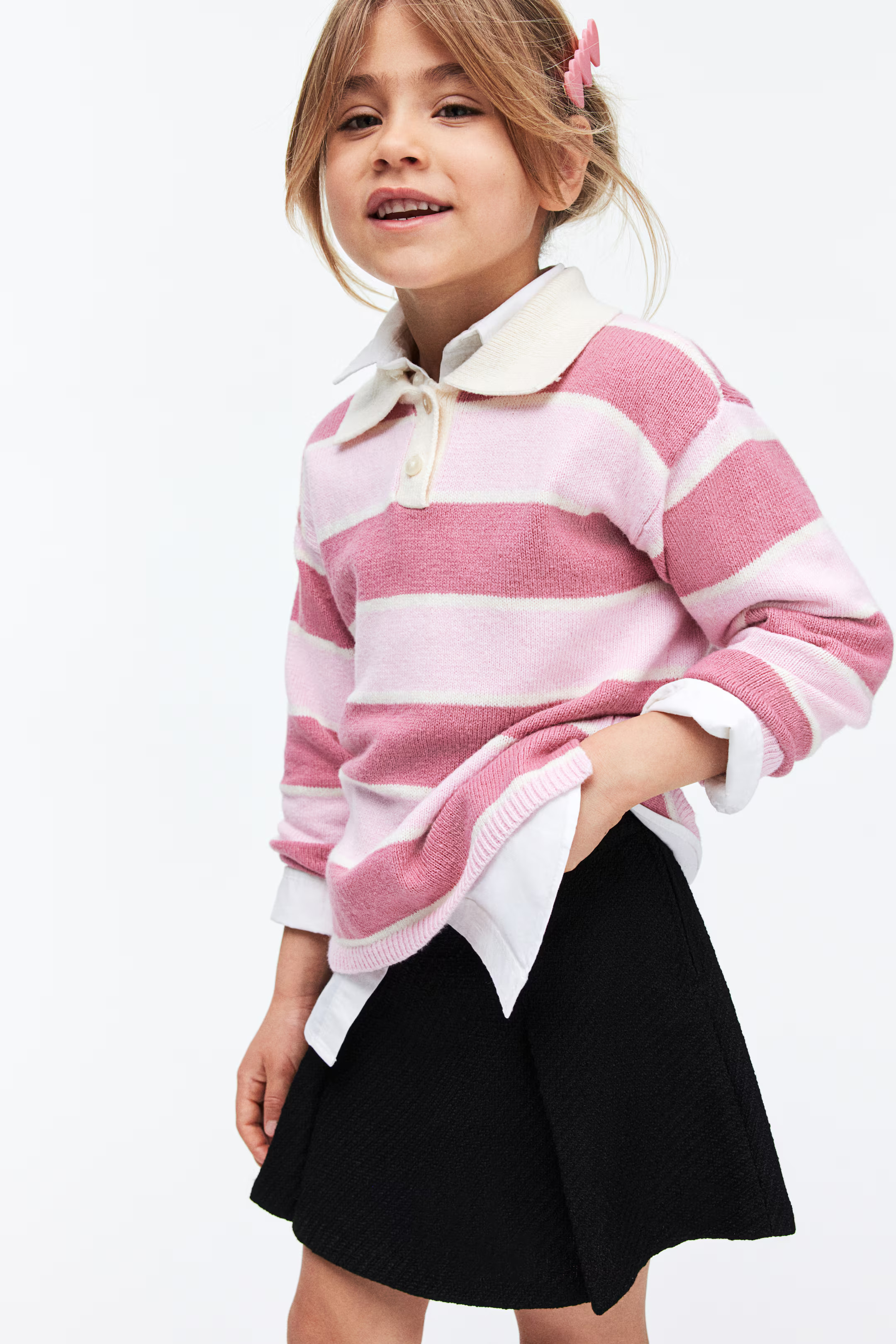 Rib-Knit Polo Sweater | H&M (US + CA)