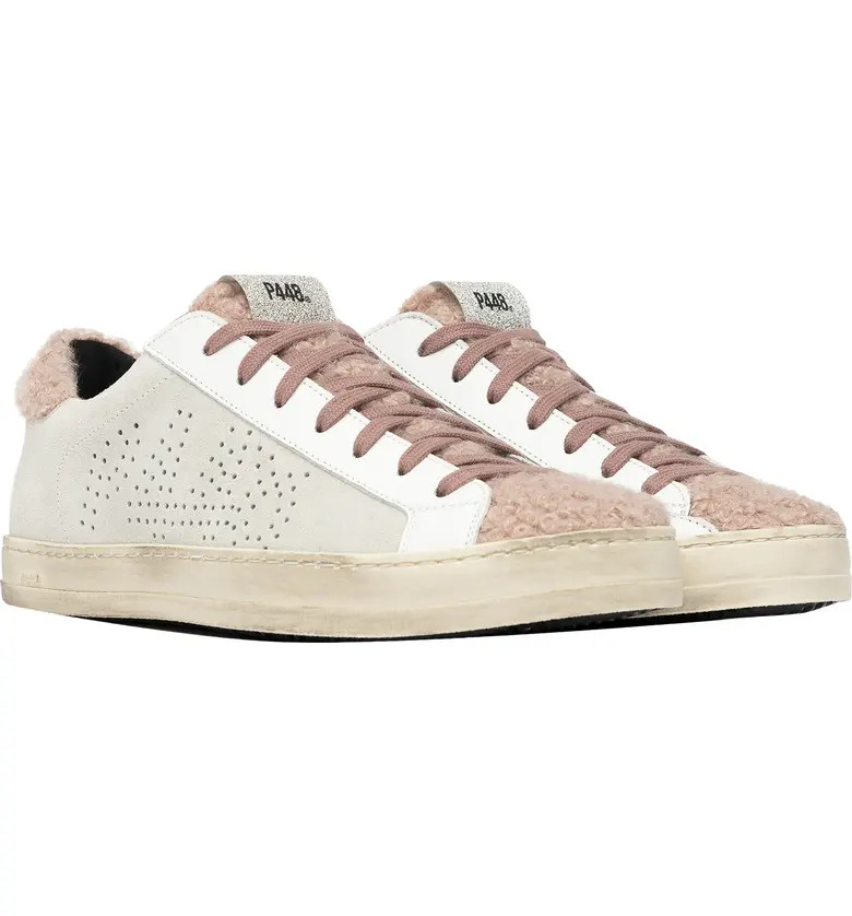 John Faux Shearling Trim Sneaker | Nordstrom