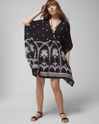 Women's Soma Swim Embroidered Cover-Up in Black size Small/Medium | SOMA