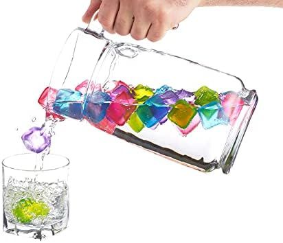 Urban Essentials Reusable Ice Cubes - Quick Freeze Colorful Plastic Square Ice cubes With Reseala... | Amazon (US)