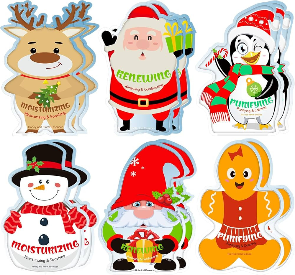 Timgle 24 Pcs Christmas Stocking Stuffers Bulk Facial Masks Skincare Face Sheet Masks Holiday Gif... | Amazon (US)