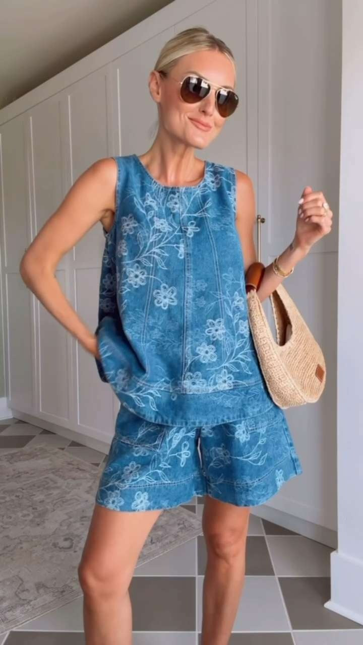 I am so impressed with this Amazon set! It looks so similar to another brand's without the high price tag! Definitely a staple for spring and summer- denim is so versatile and can be mixed and matched in endless ways in your closet. Wearing S

Loverly grey, amazon denim set, free people inspired set, affordable fashion finds, women matching set under 40, best summer spring set for women, must have capsule wardrobe 

 #LTKootd #LTKSeasonal