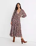 Wrap Midi Dress in Woodland Floral | Madewell