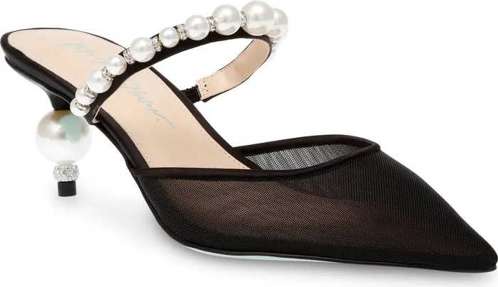 Betsey Johnson Evey Imitation Pearl Pointed Toe Mule (Women) | Nordstrom | Nordstrom