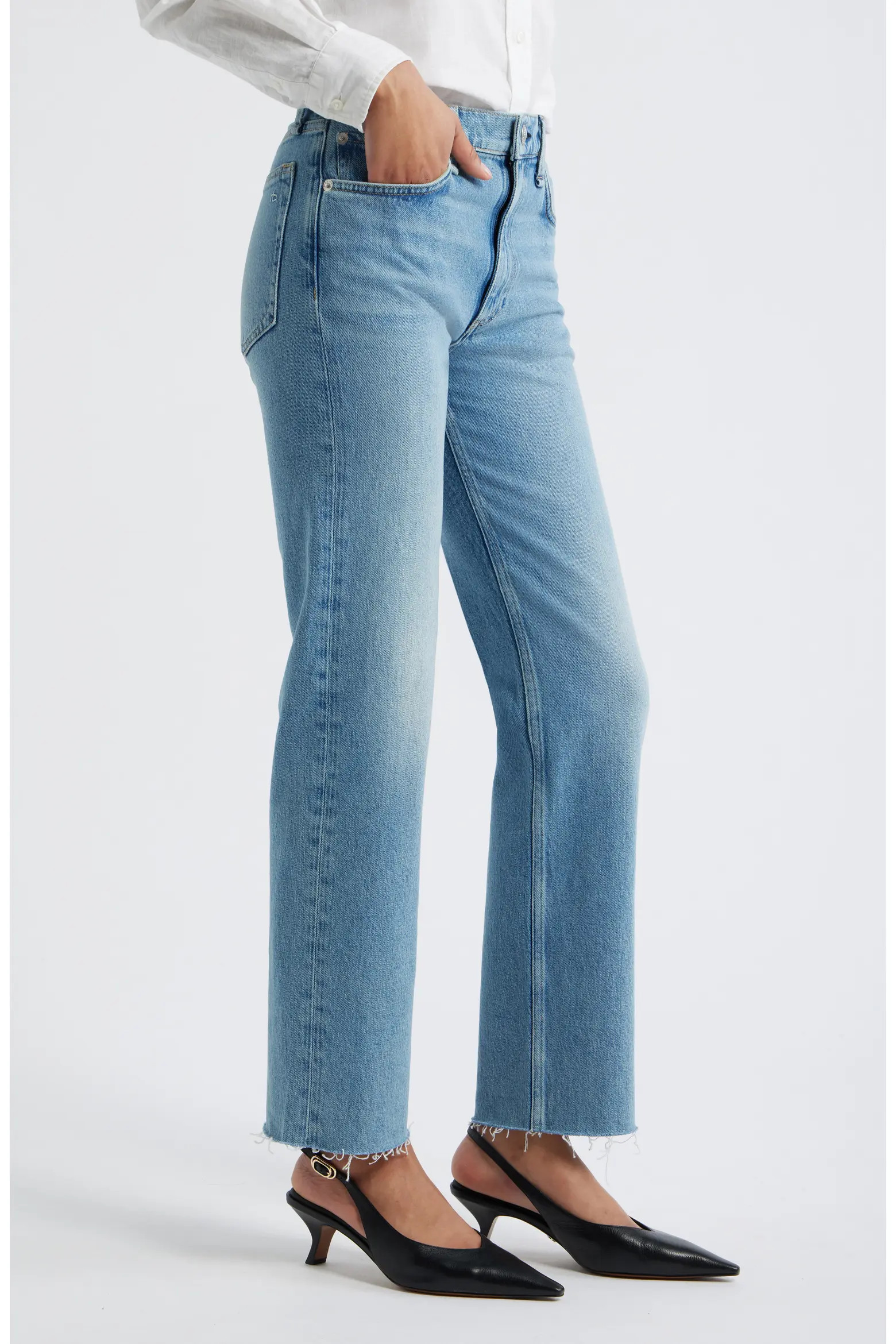 Harlow Mid Rise Straight Leg Ankle Length Jeans (Women) | Nordstrom | Nordstrom
