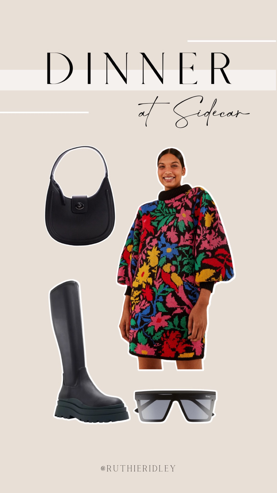 Dinner in SLO!! Farm Rio mini dress with ALDO boots, QUAY sunglasses and Nordstrom shoulder bag

#LTKshoecrush #LTKitbag #LTKstyletip