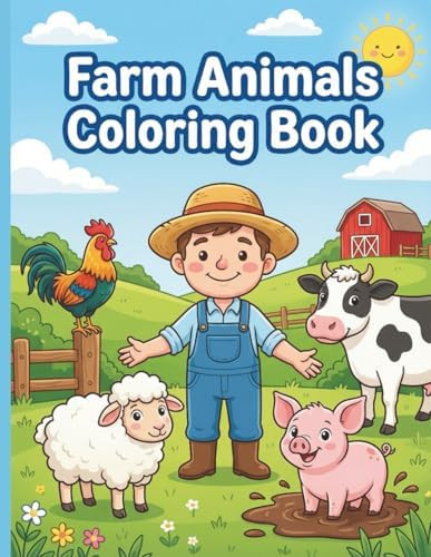 Farm Animals Coloring Book: Fun and Relaxing Coloring Book with Farm Friends | Amazon (US)