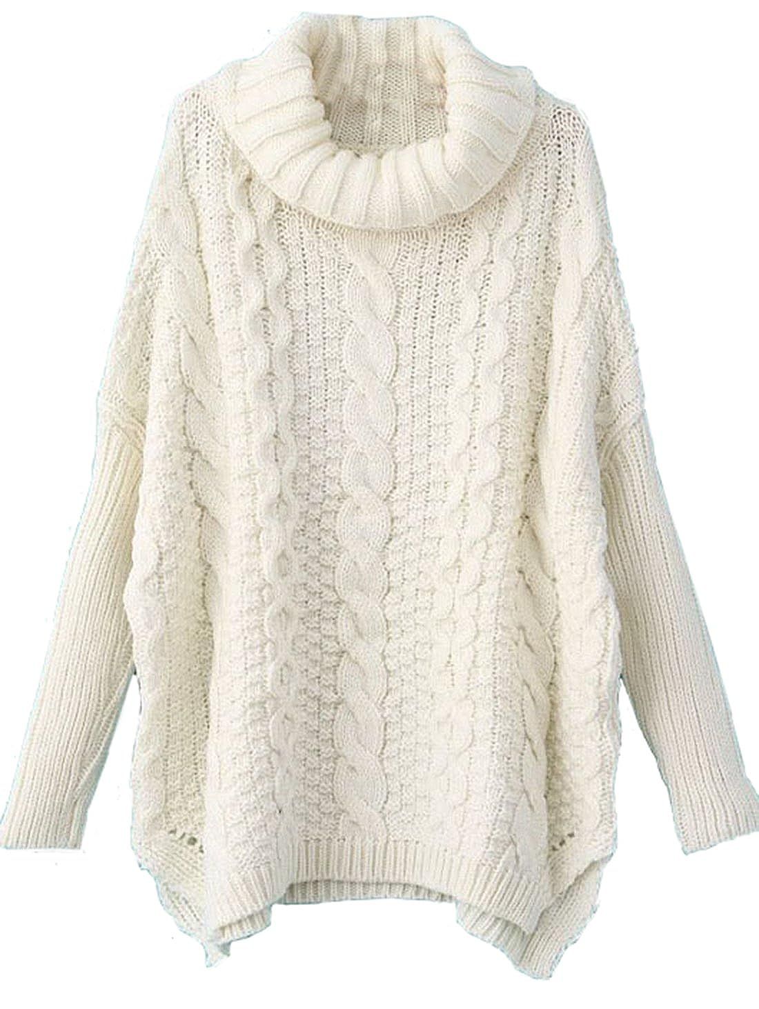 Milumia Women's Turtleneck Chunky Cable Knit Basic Sweater | Amazon (US)