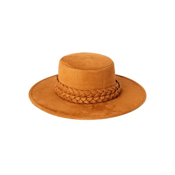 Time & Tru Boater Hat with Braid | Walmart (US)