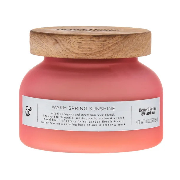 Better Homes & Gardens 18oz Warm Spring Sunshine Scented 2-wick Bell Jar Candle | Walmart (US)