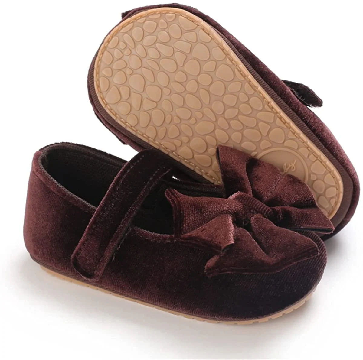 Baby Girl Mary Jane Flats Shoes Non Slip Soft Sole Infant Toddler First Walker Wedding Princess Dress Crib Shoes - Walmart.com | Walmart (US)
