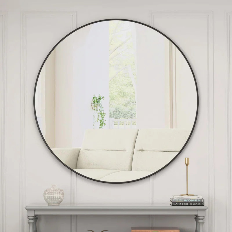 Dilmurod Metal Round Wall Mirror | Wayfair North America