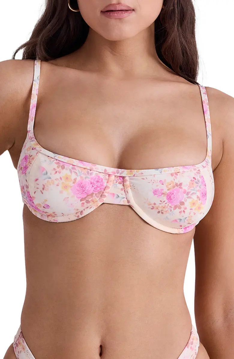 HOUSE OF CB Antibes Floral Underwire Bikini Top | Nordstrom | Nordstrom