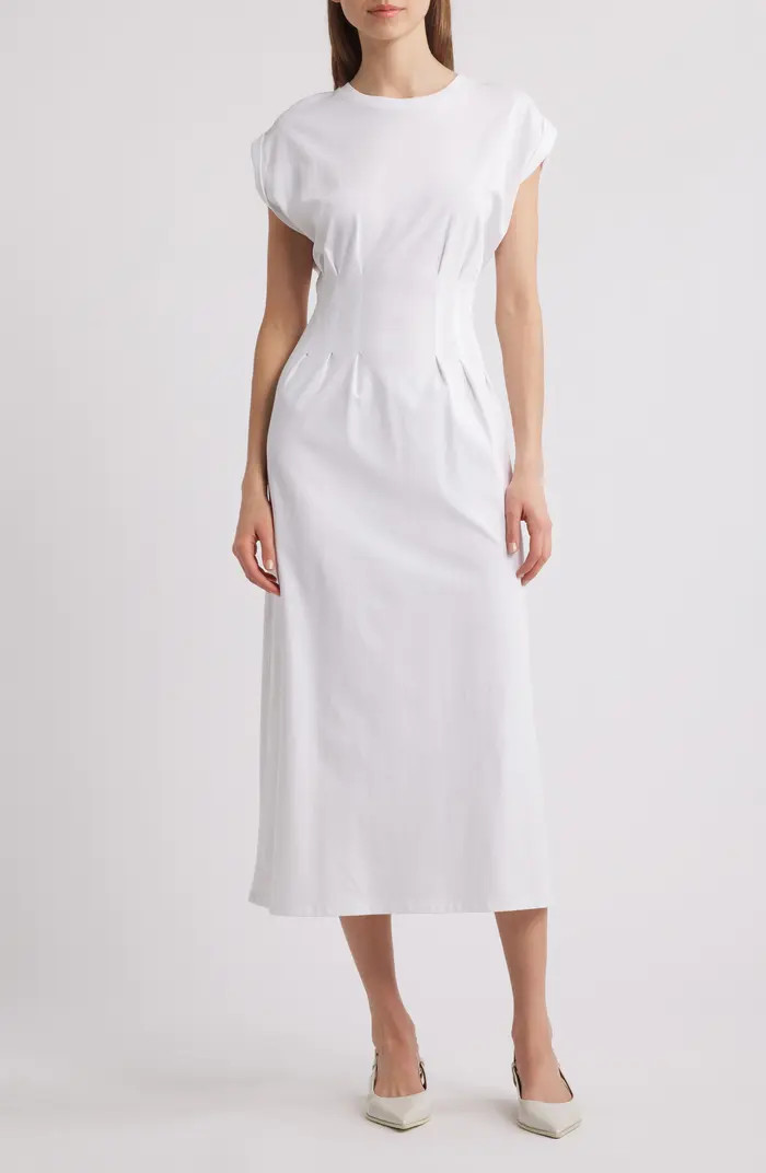 The Nipped Organic Cotton Jersey Midi Dress | Nordstrom Rack