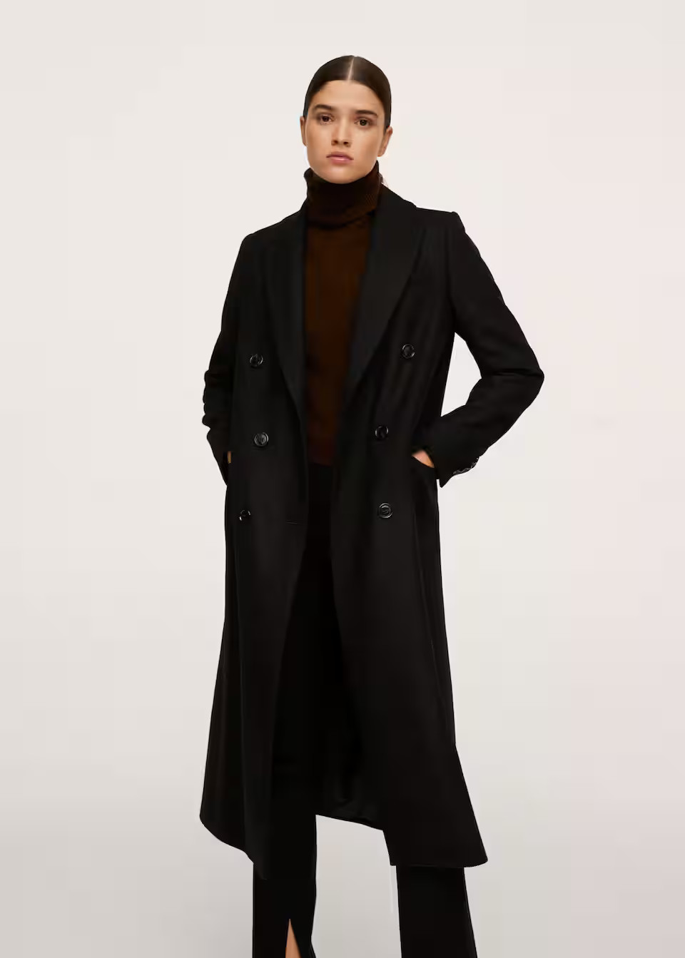 Double-breasted wool coat | MANGO (US)