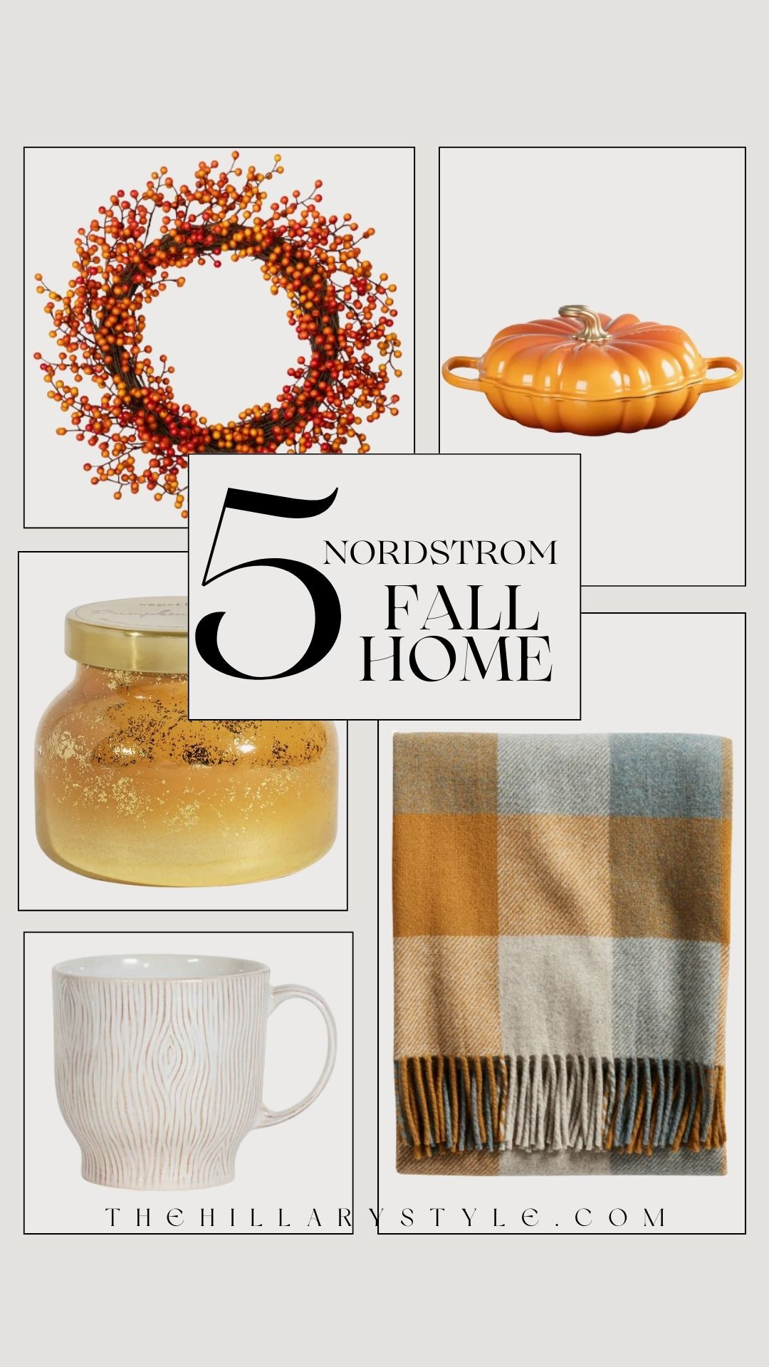 5 Nordstrom Fall Home Must-Haves
Transform your home into a cozy autumn sanctuary with these 5 Nordstrom Fall Home must-haves! I've curated a selection of my favorite seasonal decor pieces, including a vibrant berry wreath, an adorable pumpkin cocotte, a warm flickering candle, a charming woodgrain mug, and a super soft plaid throw blanket. Perfect for adding those inviting fall touches to your living space. Shop all these cozy home essentials and more!

#NordstromHome #FallDecor #AutumnVibes #CozyHome #HomeDecor #FallEssentials #SeasonalDecor #PumpkinSpice #AutumnHome #HomeStyle #PinterestHome #FallInspo #DecoratingIdeas #CozyLiving 

  

#LTKHome #LTKSeasonal #LTKHome #LTKStyleTip