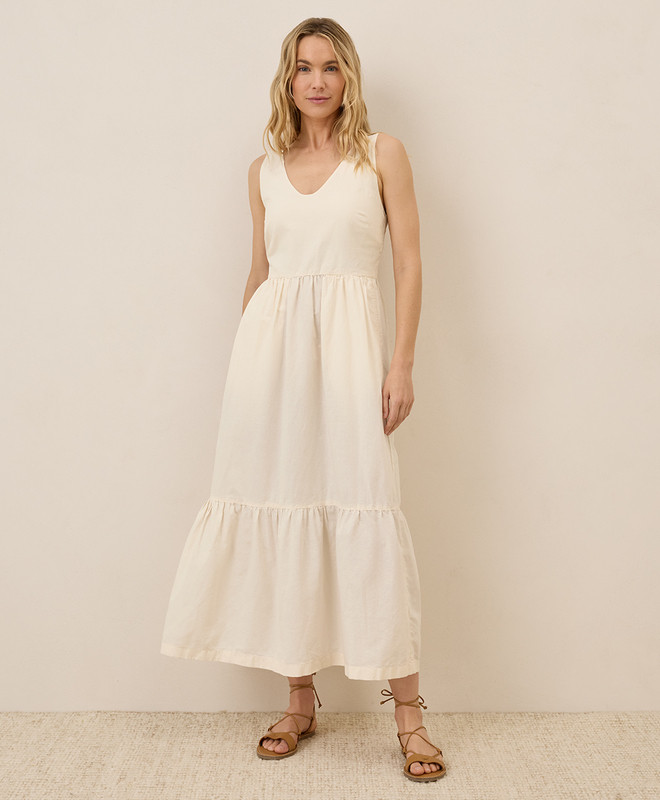 Women’s Canopy Linen Blend Easy Tank Dress made with Organic Cotton | Pact | Pact Apparel