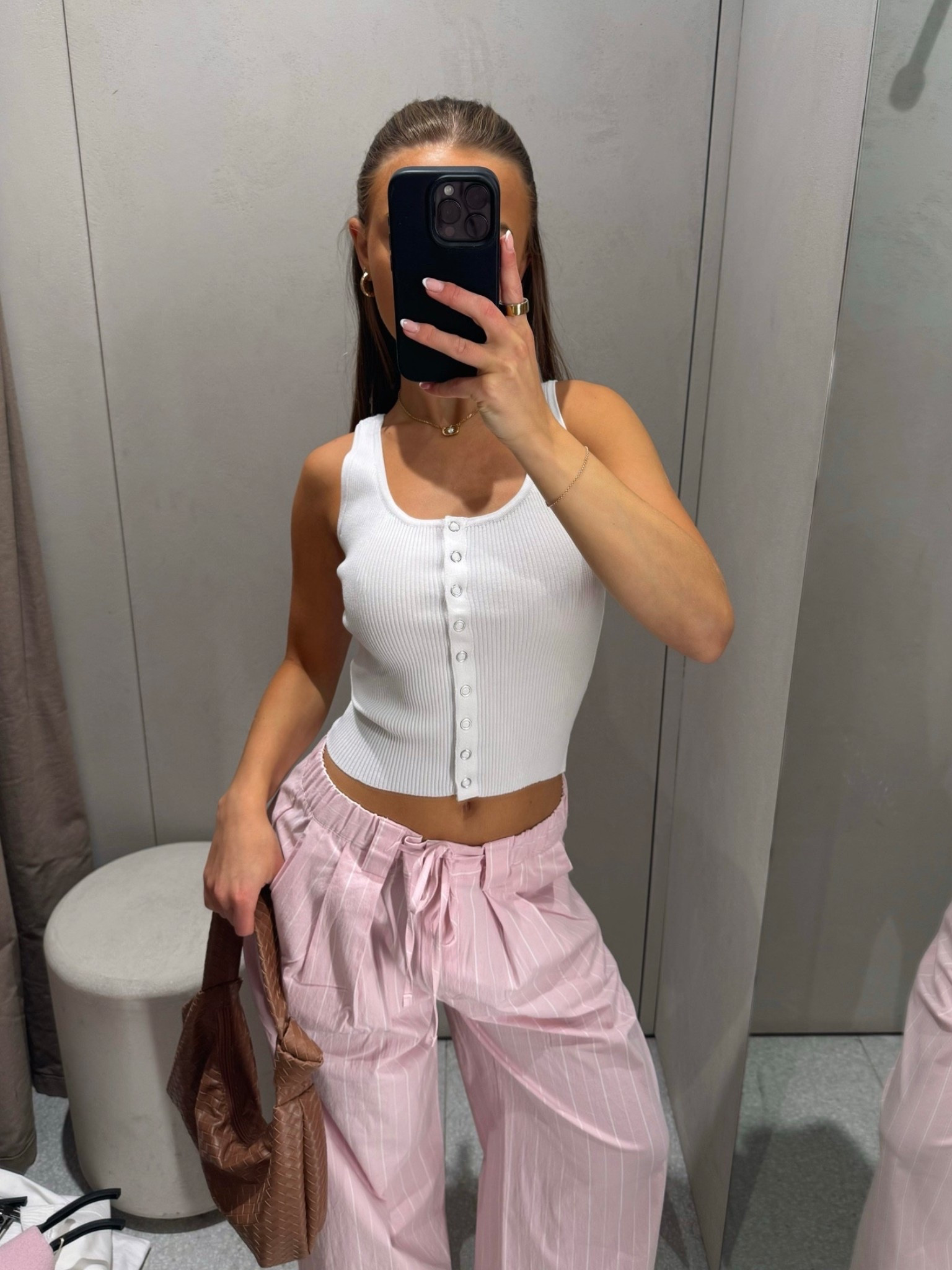 new in zara try on haul🌺✨

Pinterest style outfit inspo ideas summer spring TikTok casual easy basic neutral ootd wishlist faves petite pink trousers white ribbed popper vest top tie waist stripe 

#LTKuk #LTKsummer #LTKspring
