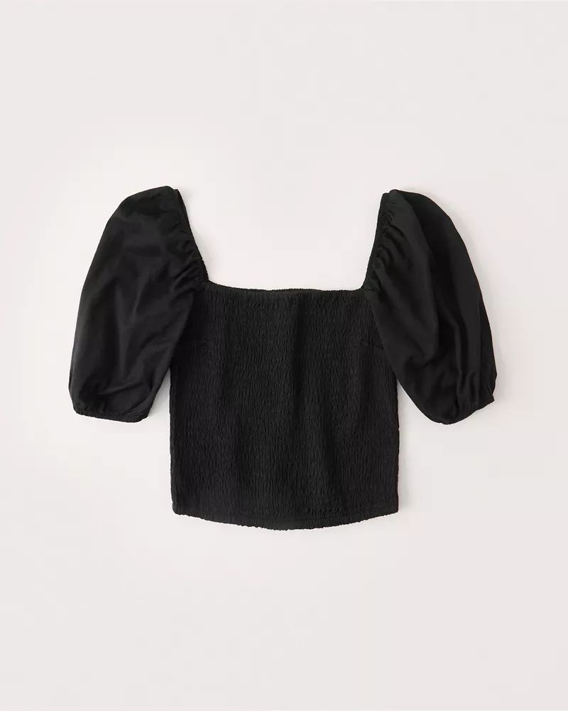 Puff Sleeve Smocked Top | Abercrombie & Fitch (US)