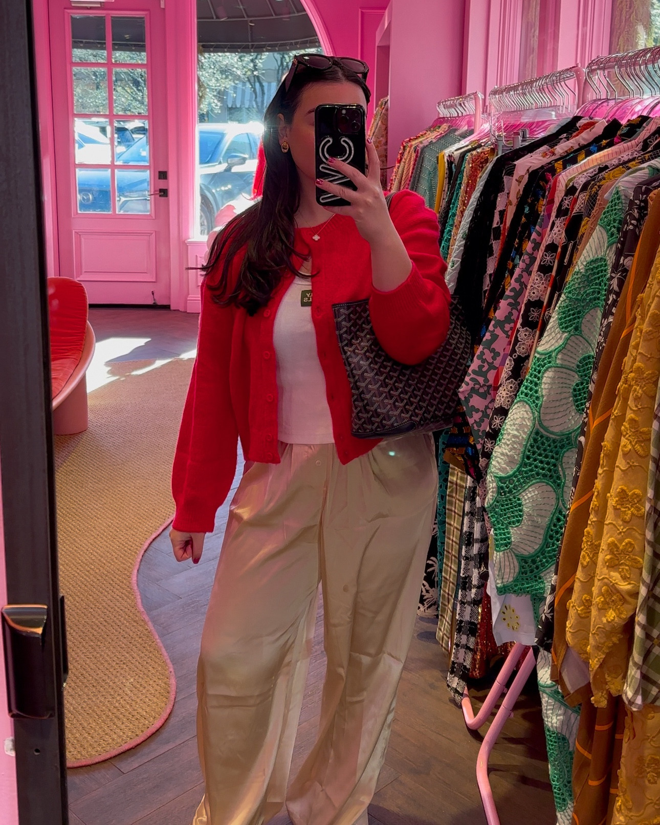 cardigan, silk pants, & tank all from DAILY DR!LLS !!! 🎄✨🎀❤️ #dailydrills #OOTD #dailydrillsoutfit #winterfashion #christmasoutfit 

#LTKStyleTip #LTKHoliday #LTKSeasonal