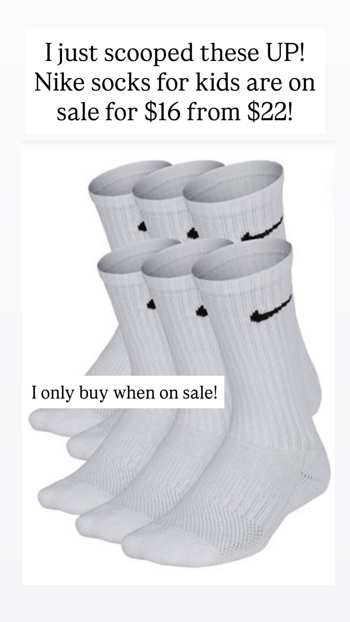 I love these Nike socks that go up a little bit higher!

#LTKSaleAlert #LTKKids