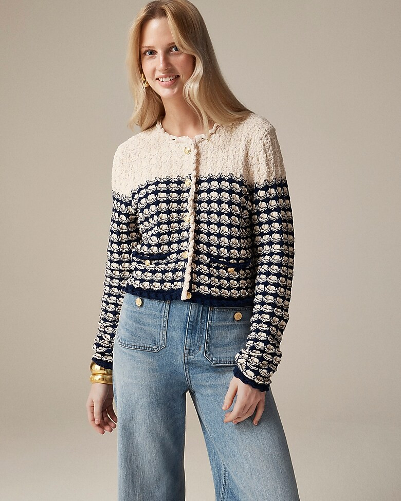 Textured crochet lady jacket | J. Crew US