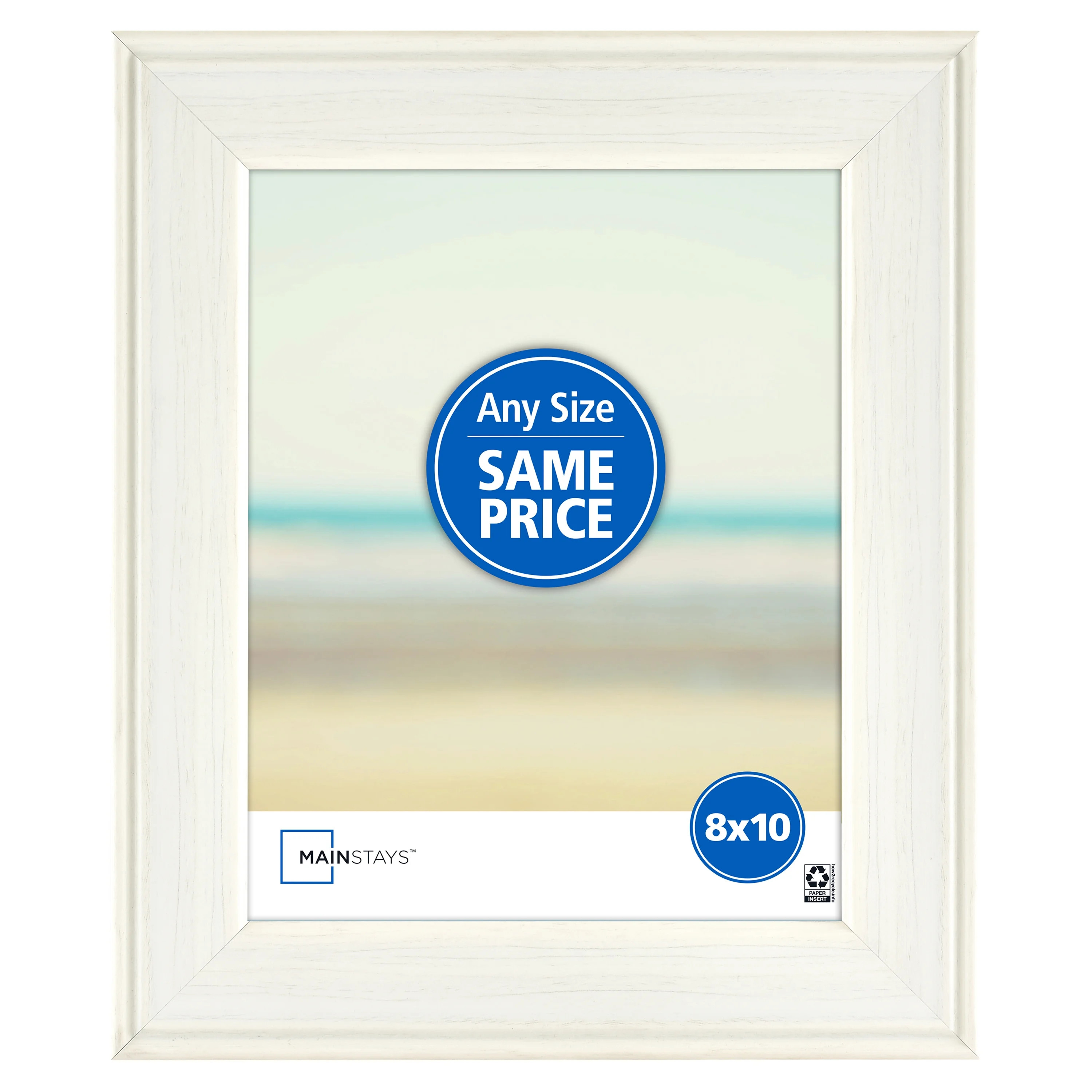 Mainstays 8"x10" Tabletop Picture Frame, Rustic White - Walmart.com | Walmart (US)