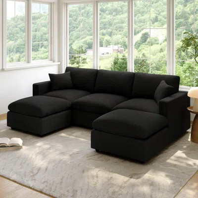 Cloud Couch Modular Sectional Sofa, Deep Seat Convertible Modular Couches For Living Room, Modern Comfy Down Filled Soft Cloud Sectional Sofa With Mov | Wayfair North America