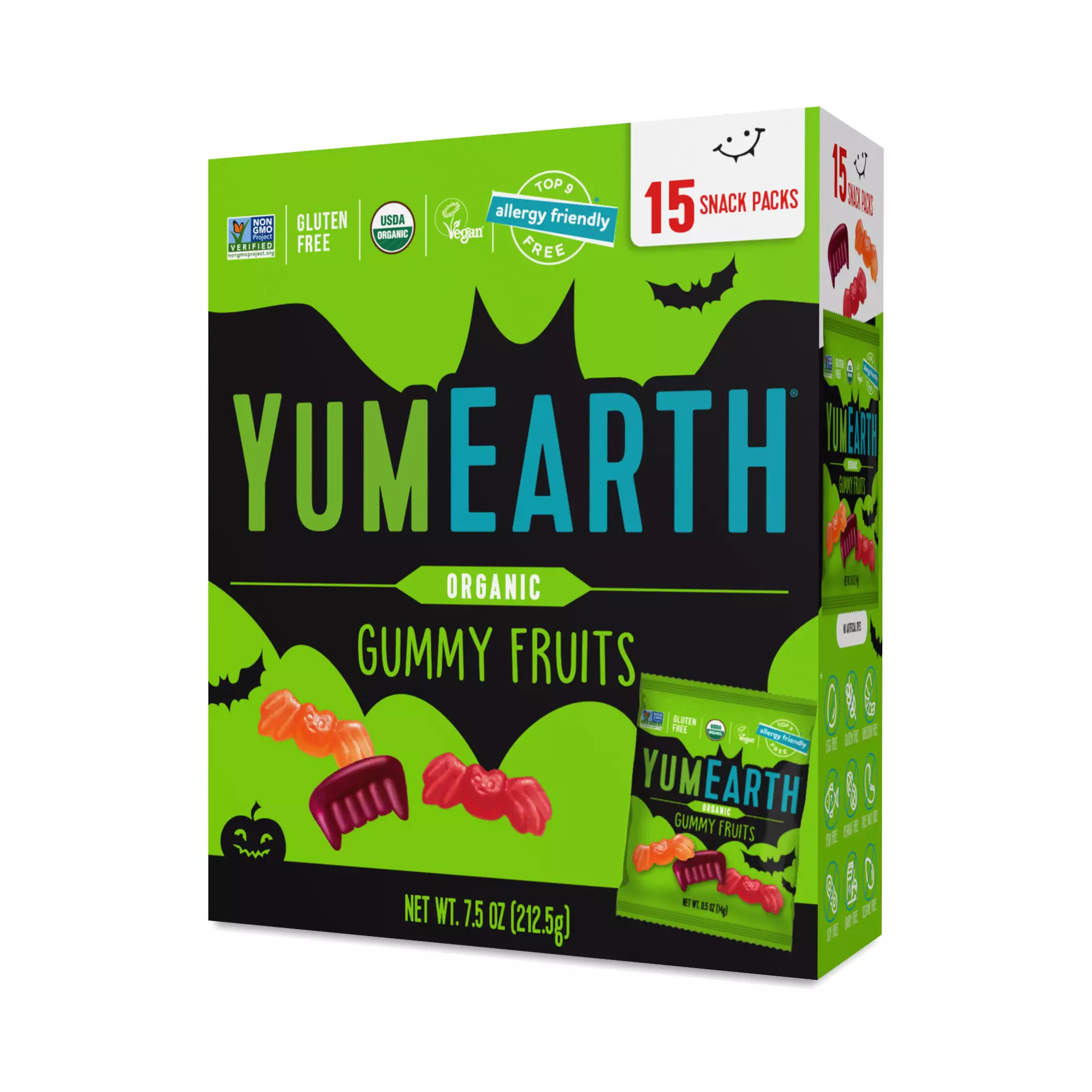 YumEarth Halloween Organic Gummy Fruits 15 snack packs | Thrive Market