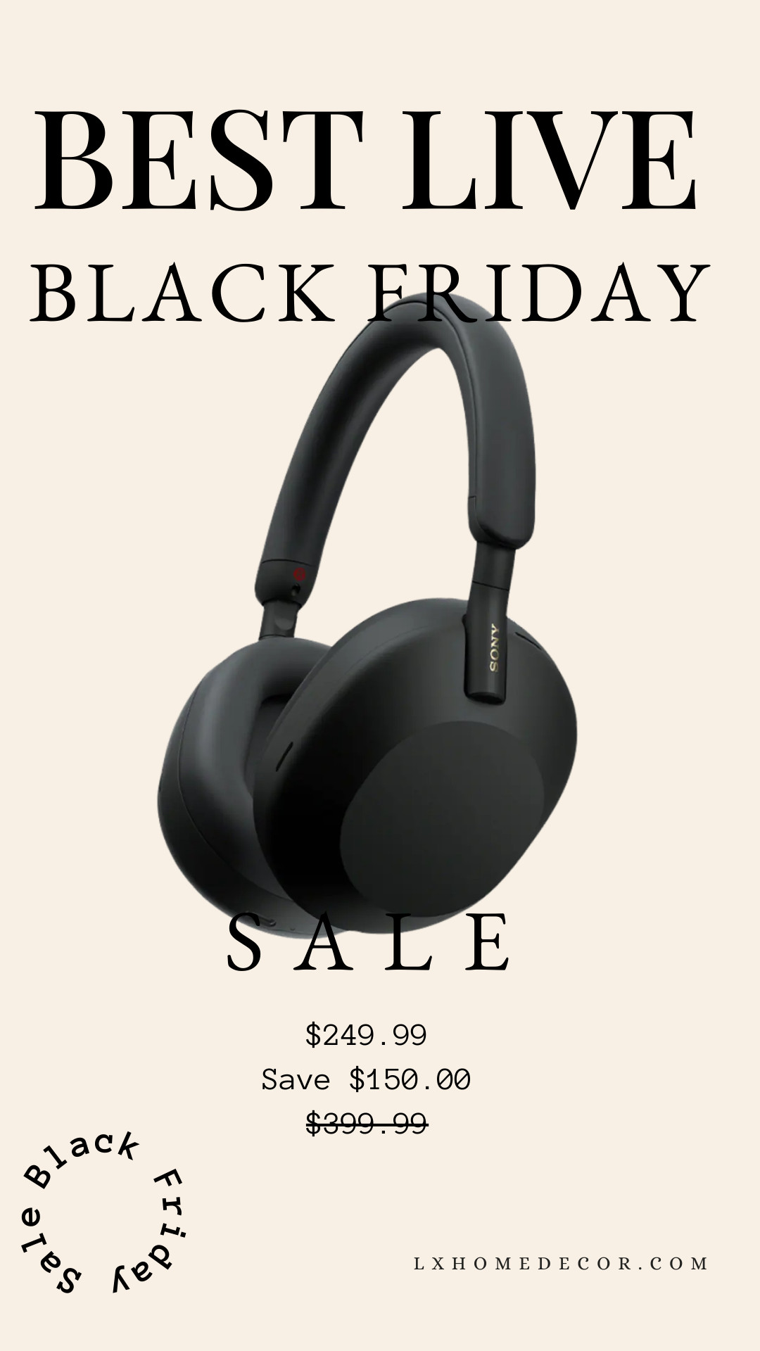 BLACK FRIDAY LIVE! Sony Headphone Deal! 🎧
RUN! The BEST Live Black Friday Sale is on these incredible Sony Headphones! If you need the perfect gift or an upgrade for noise-canceling, this is your moment! You can save a massive $150.00!

Get the headphones for only $249.99 (was $399.99)! Shop this deal immediately—it won't last long! 👇

#LTKSale, #LTKBlackFriday, BlackFridayDeal, SonyHeadphones, noise canceling, tech gifts, headphones on sale, save big, holiday shopping 

 #LTKCyberWeek #LTKSaleAlert #LTKFindsUnder100