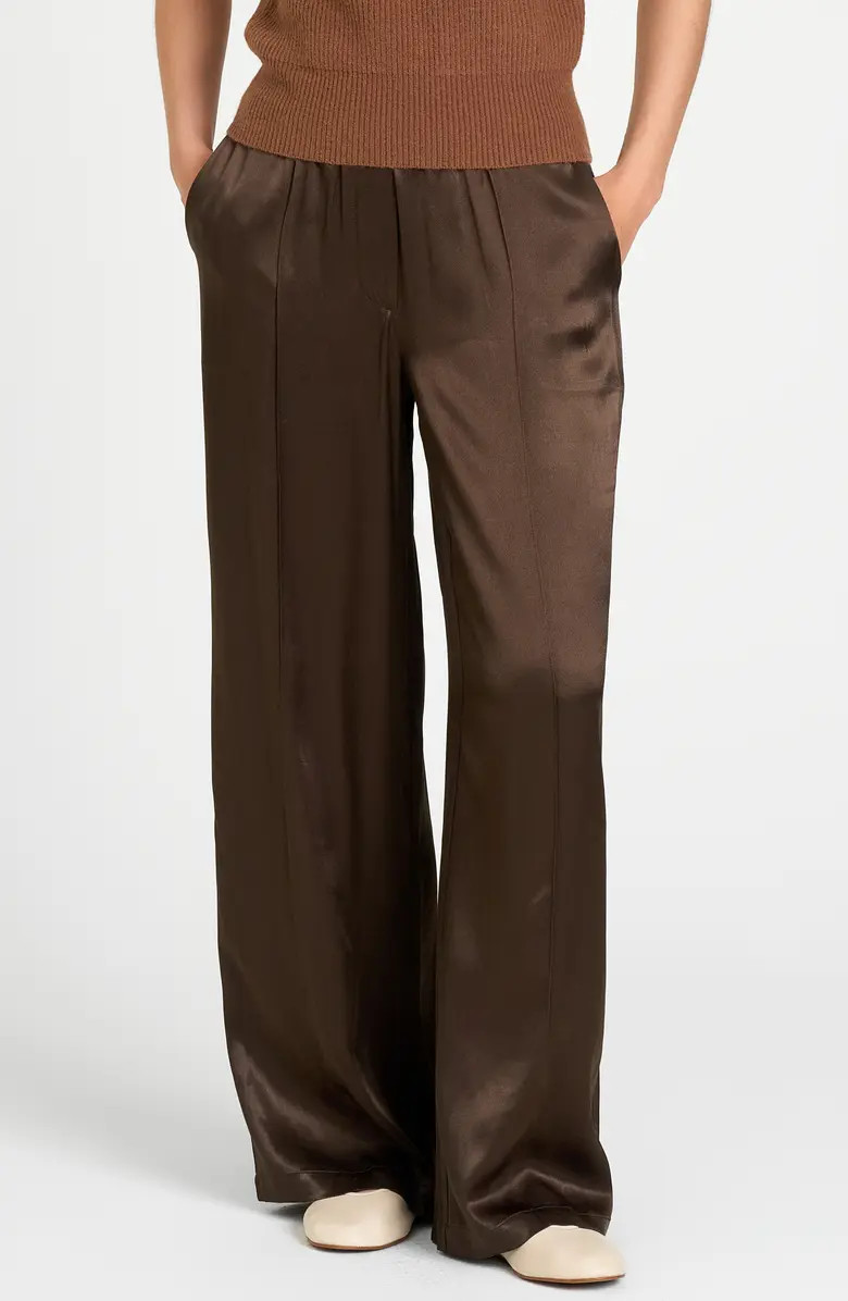 WAYF Livingston Wide Leg Satin Pants | Nordstrom | Nordstrom