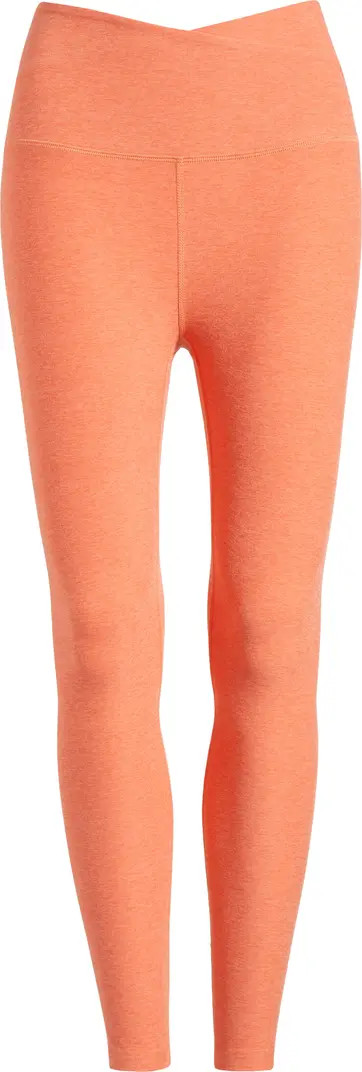 At Your Leisure Space Dye High Waist Midi Leggings | Nordstrom