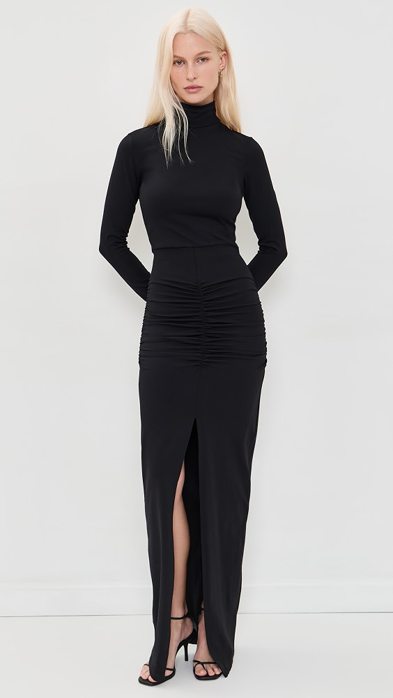 Mock Neck Slit Front Dress | Shopbop