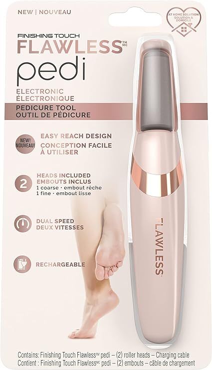 Finishing Touch Flawless Pedi Electronic Pedicure Tool, Rechargeable, Dual Speed, Rose Gold | Amazon (CA)