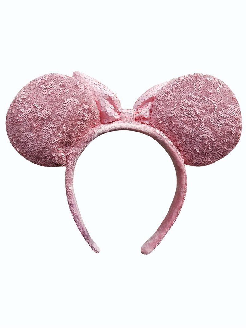 Disney Minnie Mouse Millennial Pink Ears Headband, in Sequined, Pink | Walmart (US)