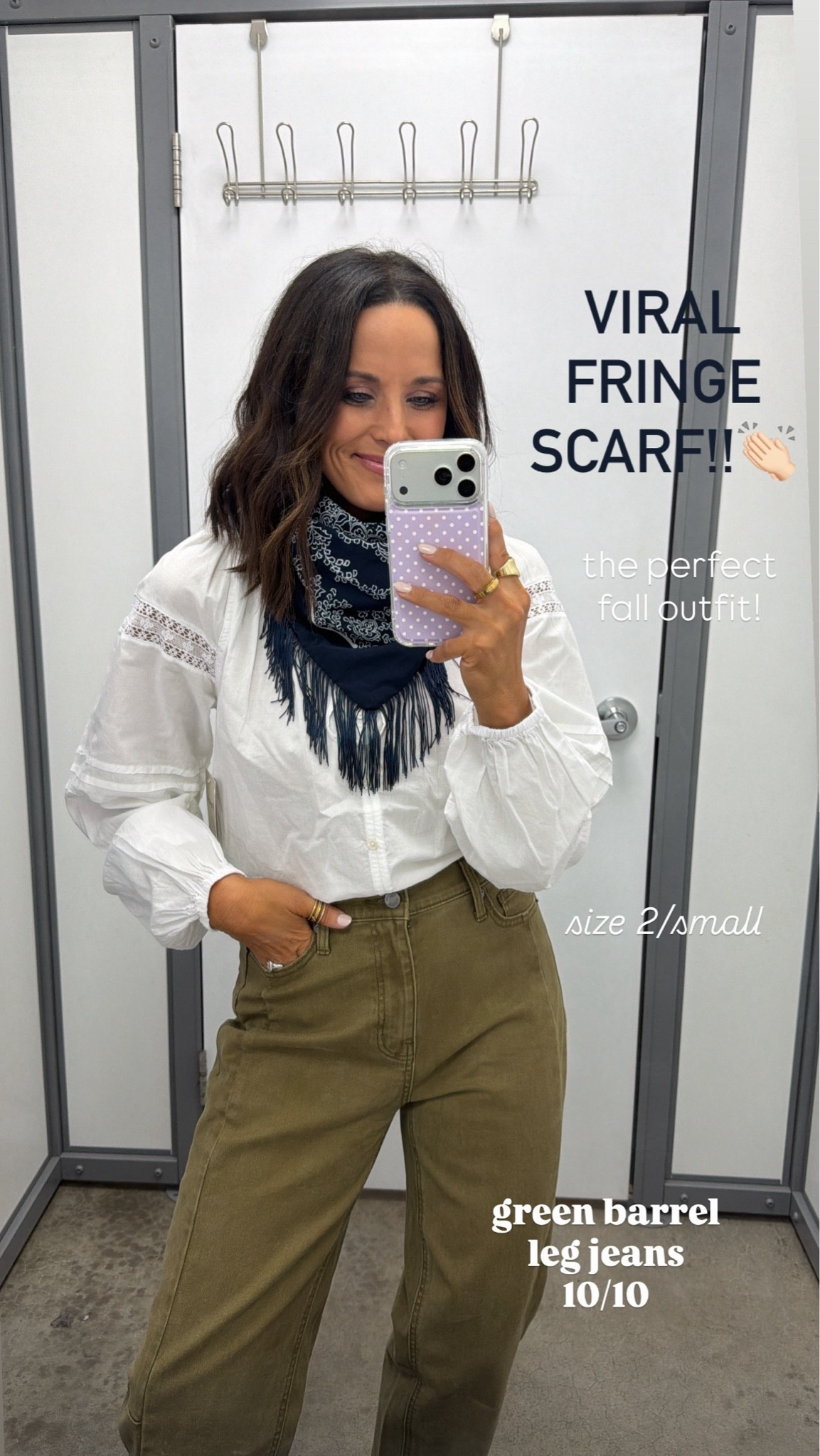 Walmart really said fall fashion is getting GOOD 👏🏻🤎 this fringe scarf is such an easy way to make a simple outfit feel so much more put together. And these green barrel-leg jeans?! 10/10 😍

@Walmart 

#walmartfashion #walmartfinds #walmartstyle #walmartfashionfinds #fallfashion #falloutfit #fallstyle #affordablefashion #ltkfinds #ltkfashion