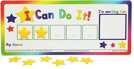 Kenson Kids “I Can Do It!” Token Board. Colorful Magnetic Rewards Chart with Positive-Reinfor... | Amazon (US)