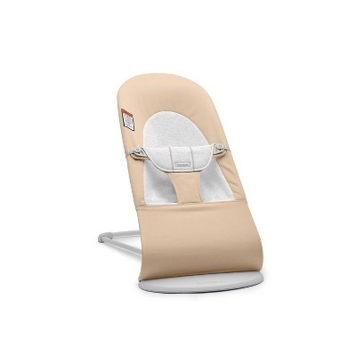 BabyBjorn Bouncer Balance Soft Woven - Jersey Beige: Reclining Seat, Foldable, Machine Washable, 3-Point Harness | Target