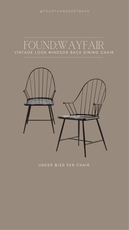 found // vintage look windsor armchair 

dining chair
amber interiors dupe 

#LTKhome