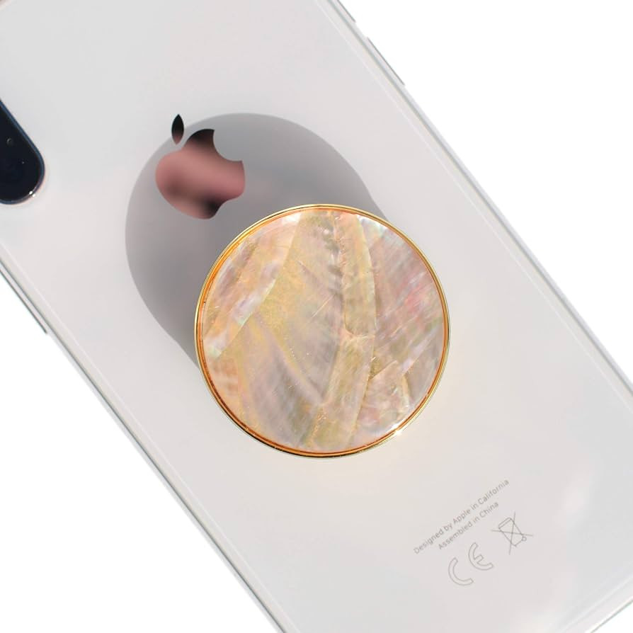 On The Grip Universal Phone Grip & Stand, Genuine Natural Gemstone/Seashell, Strong Adhesive Fing... | Amazon (US)