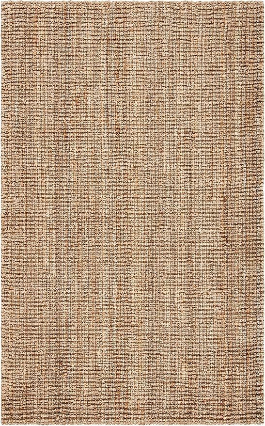 Safavieh Natural Fiber Collection NF447A Hand-Woven 0.5-inch Thick Chunky Textured Jute Area Rug,... | Amazon (US)