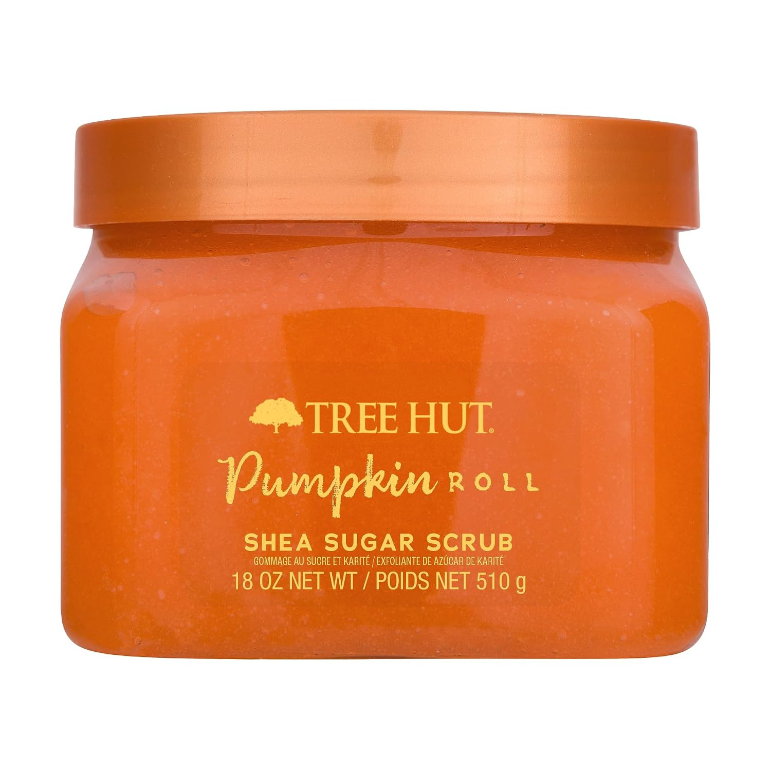 Tree Hut Pumpkin Roll Body Scrub, Exfoliating Sugar Scrub, Vegan, 18 Oz | Exfoliating & Nourishing with Shea Butter & Essential Oils, Body Exfoliator for All Skin Types, Self Care Gifts for Women | Amazon (US)