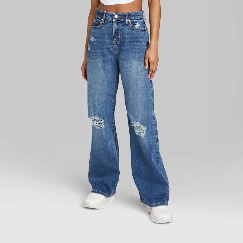 Women's High-Rise Wide Leg Baggy Jeans | Target