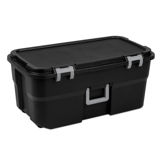 Sterilite 22 Gallon Large Wheeled Footlocker, Heavy Duty Plastic Storage Trunk Container, Lockabl... | Walmart (US)