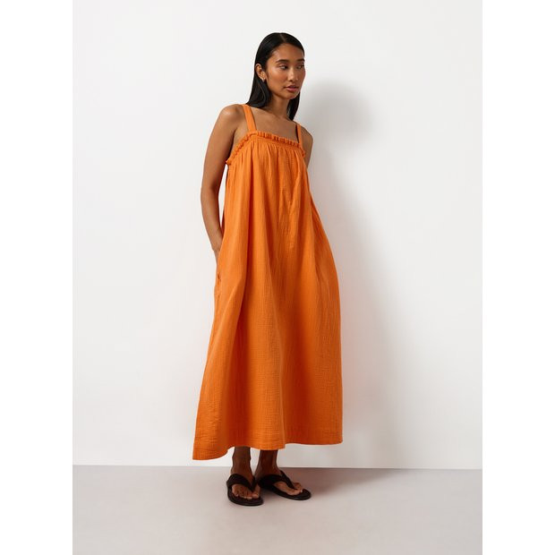 Buy Orange Square Neck Sleeveless Cami Dress 18 | Midaxi | Tu | Tu Clothing