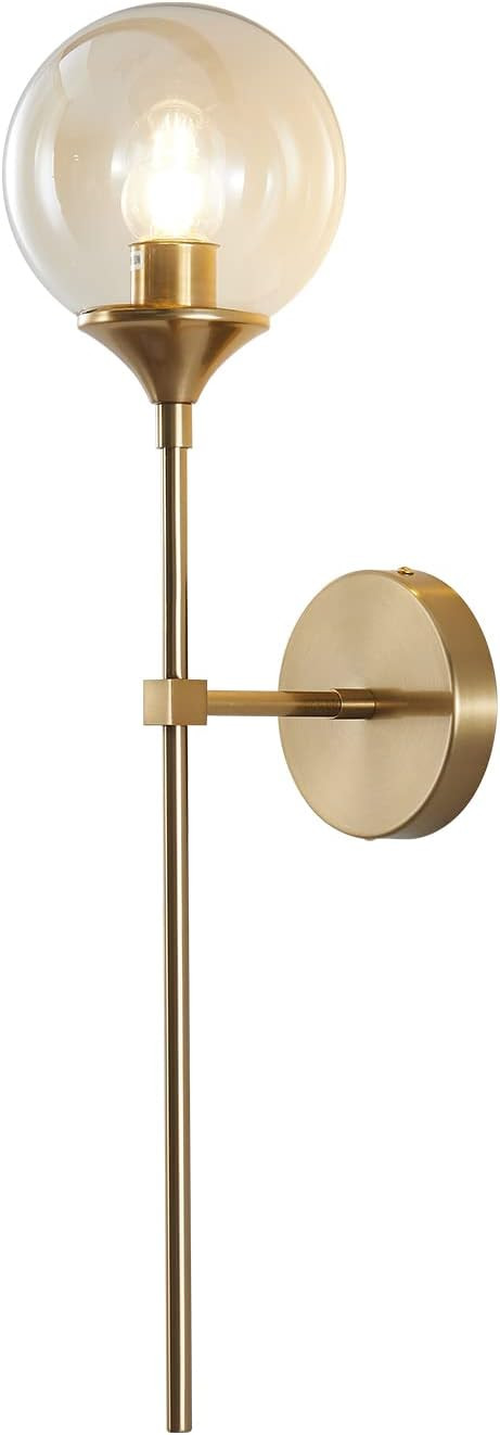KCO Lighting Brushed Brass Gold Wall Mounted Sconce Mid Century Modern Wall Light Fixture Vintage... | Amazon (US)